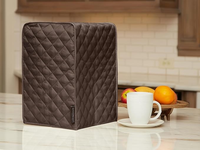 Covermates Keepsakes Rectangular Appliance Cover – Quilted Kitchen Appliance Cover for Countertop Storage – Dust Protection – Stain Resistant – Washable – Slip-On Appliance Design, Bronze