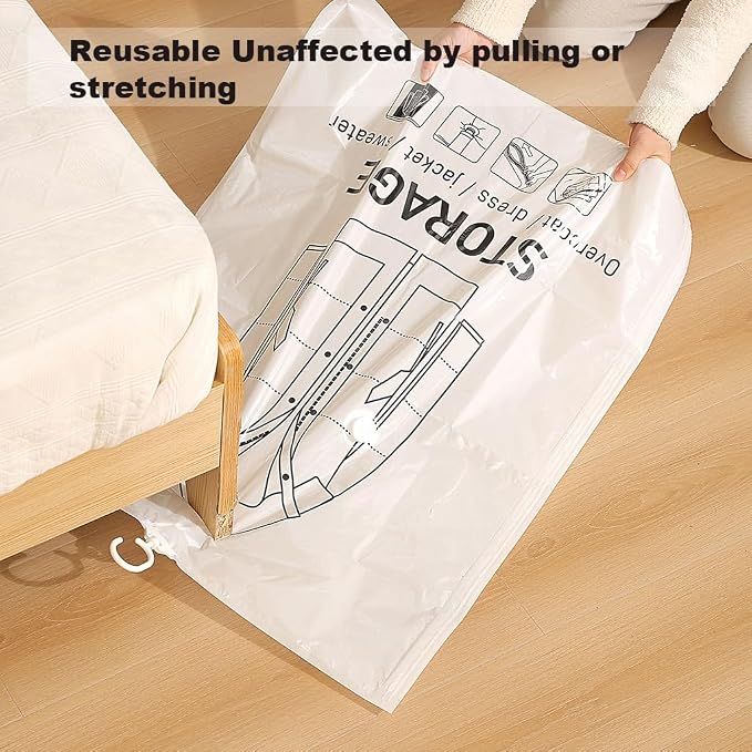 Hanging Vacuum Storage Bags – Space-saving storage bags for clothes, suits and jackets(One,70 * 90cm)