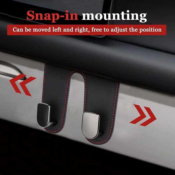 wuyaoyao Car Co-Pilot Glovebox Hooks, Automotive Co-Pilot Glove Box Hanging Storage Hook, Vehicle Purse Hanger Organizer for Handbag Grocery Bag Umbrella, Universal Car Accessories (Double Hooks)