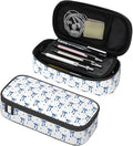 Blue Bow Large Pencil Case for Girls Boys, Pencil Pouch Pen Bag Kids Teen | Big Capacity with Flip Top Zipper Stationery Organizer Storage Back to School Supplies for School Office College Student