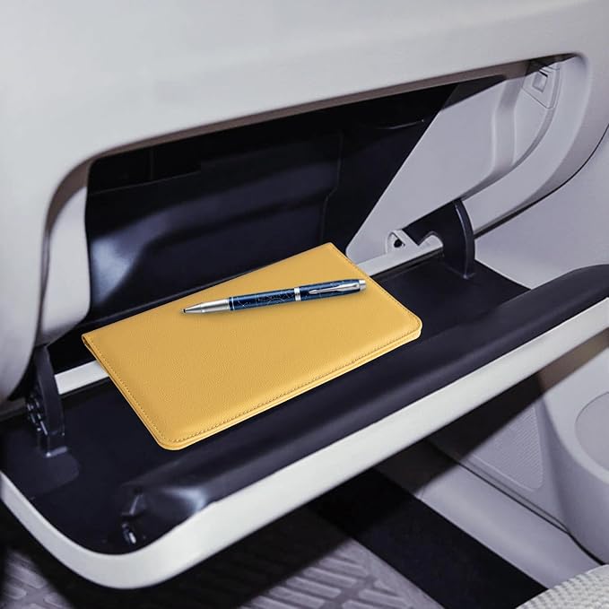 CoBak Car Registration and Insurance Holder | Vehicle Glove Box Organizer, Auto Truck Compartment Document Case with Magnetic Closure for Insurance & Driver License