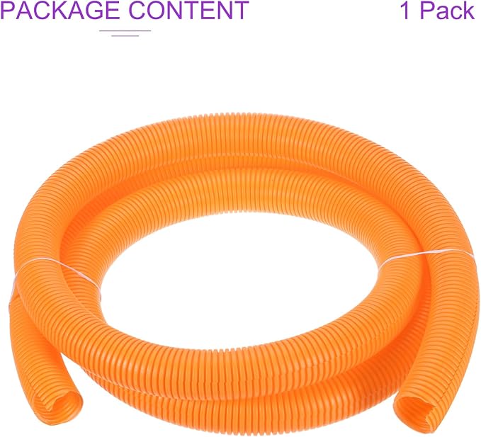 DMiotech 10ft Wire Loom Split Tubing 1 1/2 Inch(38 Mm) ID, Cord Protectors from Pet Flexible Conduit Cable Management for Office, Home, Garden, Orange