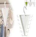 V-Shaped Double-Sided Closet Organizer Hanger, Multi-Functional V-Shaped Double Sided Hanger Storage Rack, Vertical Closet Storage Rack for Shirts, Light Jackets, Hats, Scarves (1, White)