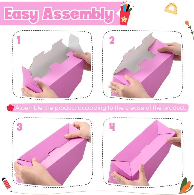 Colarr 48 Pcs Cardboard Magazine Holders 12 Colors Magazine Storage Box with Label Stickers File Folder Book Holder for Desk Desktop Document for School (Bright Color)