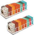 Tasybox Tea Bag Organizer, Tea Holder, Tea Organizers and Storage, 2 Pack | Acrylic Tea Organizer, Clear Tea Bag Holder, 8 Slot Tea Bag Storage Container for Drawer, Pantry, Kitchen, Cabinet Countertop