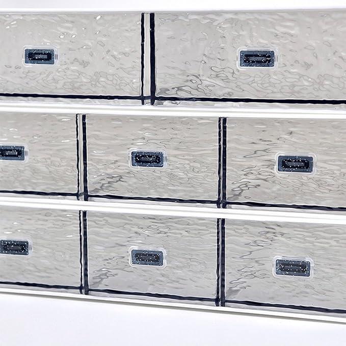 Desk Drawer Organizer, Stackable Plastic Storage Drawer, Grocery Organizer For Stationery/Office Supplies (New White, 1 Compartment)