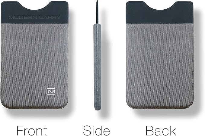Modern Carry Ultra Thin Wallet for Men & Women, Single Pocket or 2 Slot Options, Slim Stretch Fabric Minimalist Front Pocket Card Holder