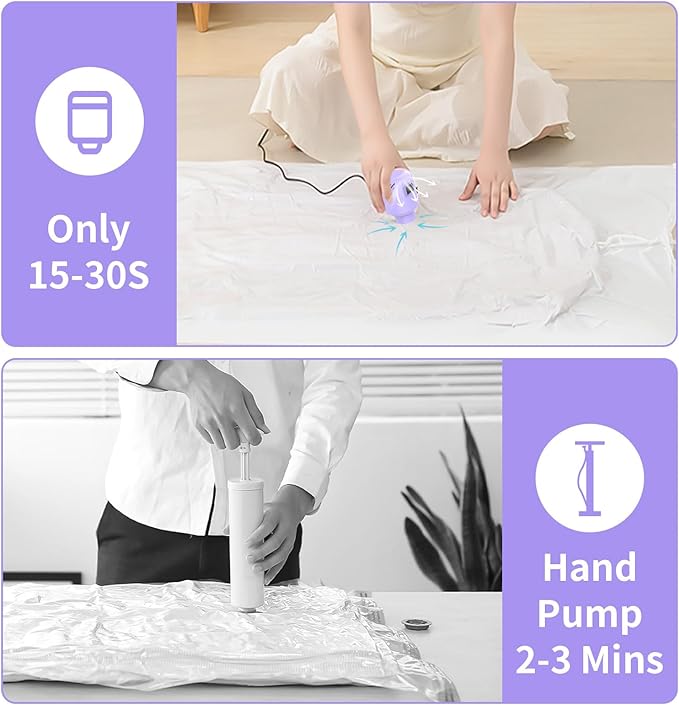 Vacuum Pump for Storage Bags Electric Pump for Vacuum Storage Bags Space Saver Bag Portable Electric Pump