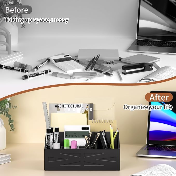 Large Mail Organizer Countertop,Farmhouse Desk and Kitchen Countertop Storage, Letter Sorter, Desk Mail and Bill Organizer, Desktop File and Paper Holder