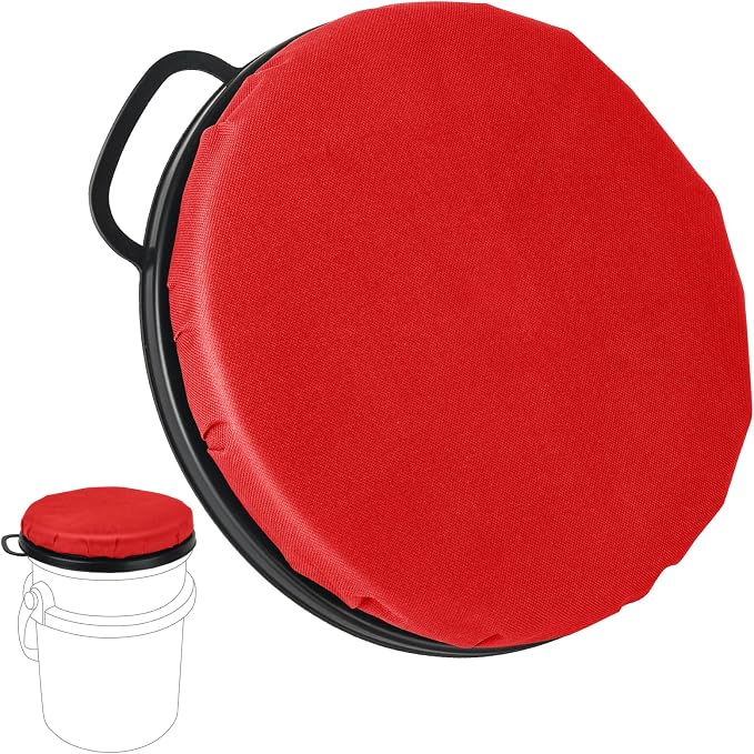 5 Gallon Bucket Seat for Yeti, Swivel Lid With Padded Top for Cozy Sitting, Cushion for Outdoor Fishing, Hunting, Gardening, Camping, Car Washing, Softball Training