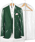 Handy Laundry Clear Vinyl Garment Bag - Protect Your Clothing While Traveling and Dust Free While Hanging in Your Closet. Ideal for Coats, Suits, Dresses or Gowns - Set of 2 (24 X 54 Inches)