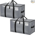BAGAIL Heavy Duty Moving Bags with Strong Handle, Extra Large Moving Boxes, Storage Tote for Clothes, College Moving Supplies(Grey, 2 Pack)
