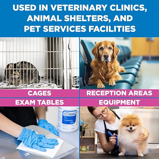 REScue One-Step Disinfectant Cleaner & Deodorizer Wipes for Vet Use – Cleaner for Kennels, Litter Boxes, Vet Offices, Pet Grooming Surfaces – Wipes Canister, 160-Count (12 Pack)