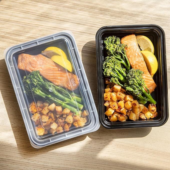 Igluu Meal Prep Containers Reusable (20 Pack) 1 Compartment – 28oz | Food Containers with Lids – Stackable, Microwave, Freezer & Dishwasher Safe – BPA-Free
