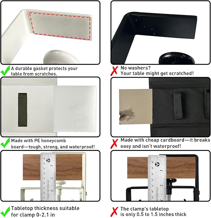 [Upgraded] Under Desk Cable Management, 28" Cord Organizer, with Silicone Pads (No Scratch!), 16 Cable Ties, Washable PE Honeycomb Base,Fits Any Desk 0-2.1", No Stinky Cardboard!Beige28"L x 6"W