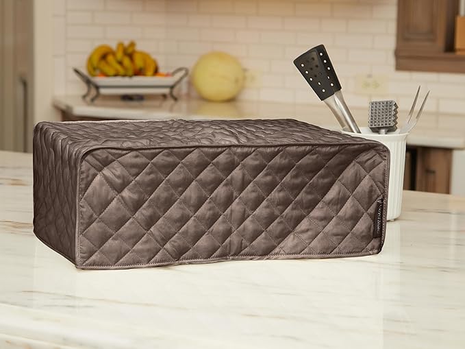 Covermates Keepsakes Rectangular Appliance Cover – Quilted Kitchen Appliance Cover for Countertop Storage – Dust Protection – Stain Resistant – Washable – Slip-On Appliance Design, Bronze