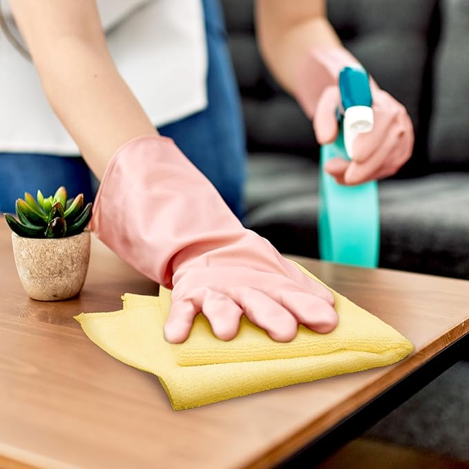 Simple Houseware 9-Pack Microfiber Cleaning Towels, Heavy-Duty & Reusable Cloths for Home, Kitchen, and Car, 16" x 24", 325 GSM