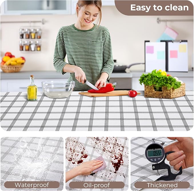 Coavas Shelf and Drawer Liner, Non Slip Extra Grip Non Adhesive Waterproof Thickened Cabinet Mat, Easy Cut for Kitchen Pantry Bathroom Dresser Cupboard (Stripe, 12IN x 30FT)