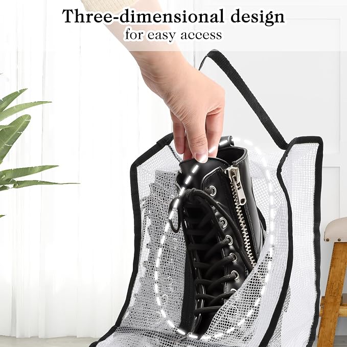 2 Set Boot Storage Bag, Portable Boots Protector Bag Dust Proof Travel Shoe Bags with Handle Boots Organizer for Packing Travel and Daily Use(Short)