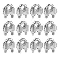 12 Pcs 1/4 inch 304 Stainless Steel Wire Rope Cable Clamp,M6 Wire Rope Clips U Bolt Saddle Fastener for Tent Ropes and Rigging Rope