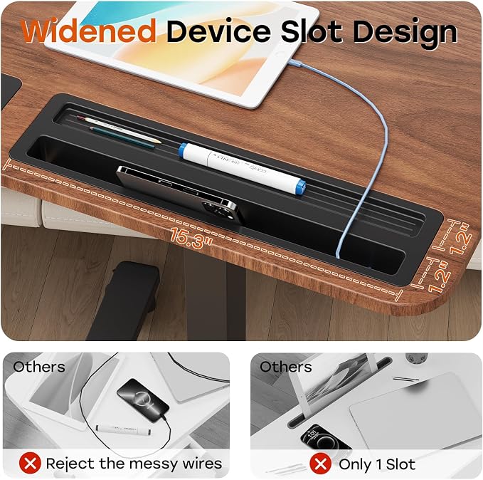 Small Mobile Standing Desk with Drawer, 23.6" x 19.7" Top | Height Adjustable Portable Laptop Desk with Wheels & Cup Holder, Sit Stand Computer Workstation for Compact Space, Dark Wood