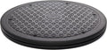2 Pack 12 Inch Lazy Susan Turntable Organizer, Non Skid Large Lazy Susan Turntable for Cabinet, Computer or Laptop, Plastic Turn Table, Black - by RamPro