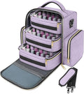 YOREPEK Nail Polish Organizer with 3 Removable Pouches & 72 Slots, Purple | Nail Polish Storage with Multiple Storage Sections for Nail Lamp, Manicure Set, Holds 72 Bottles, Gifts for Manicurist