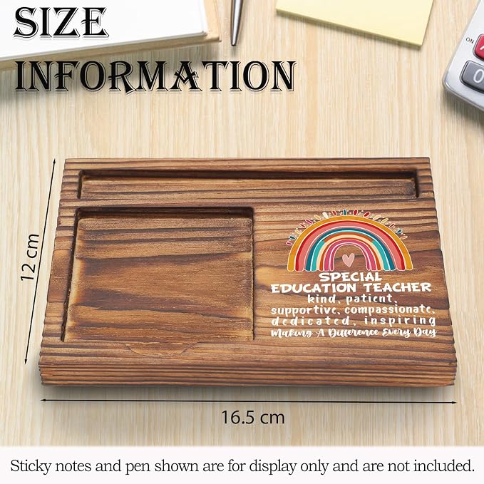 Special Education Teacher Gift Sticky Note Holder Appreciation Thank You Gift Wooden Desk Accessory Teacher Appreciation Week Team TZP173