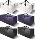VELVETSURE 6 Pack Heavy Duty Large Moving Bags W/Backpack Straps - Strong Handles & Zippers, Storage Totes, Fold Flat, Alternative to Moving Box and Storage Bin, Semi-Transparent+Blue+Black