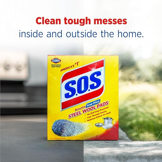 S.O.S Steel Wool Soap Pads, 10 Count