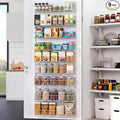 ElegantArray 9-Tier Pantry Door Organizer, White | Over The Door Pantry Organizer Rack and Storage, Hanging Spice Rack Shelves Door, Home Office Laundry Room Bathroom & Kitchen