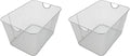 YBM HOME Kitchen Pantry Organizer Wire Baskets for Shelves, Cabinets, Pantry, Countertop, Mesh Open Storage Bin Metal Basket for Organizing Food Supplies, 2 Pack, 15x12x11.5