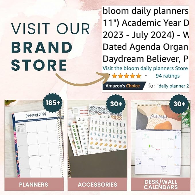 bloom daily planners Decorative File Folders - Set of Six Letter Size (8.5” x 11”) Organizers, 1/3 Cut Tabs - Assorted Designs - Ethereal Marble