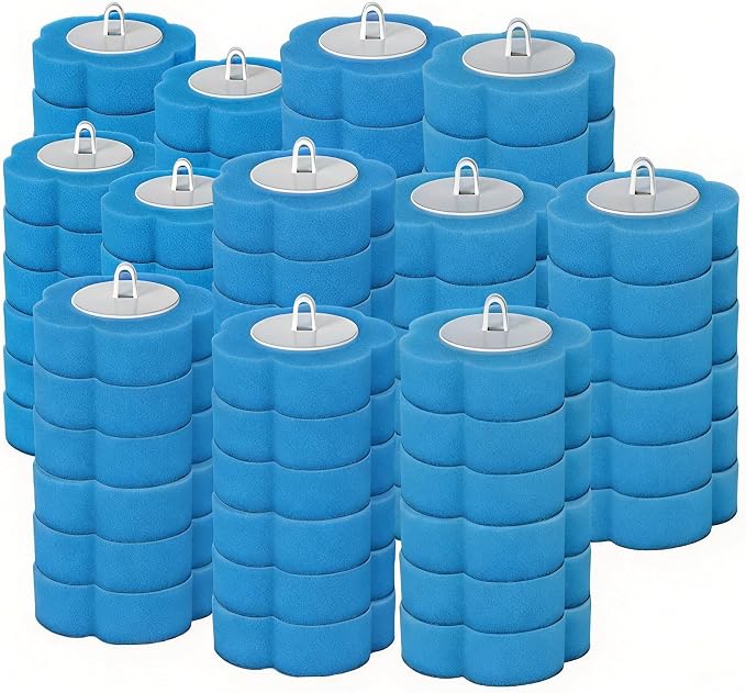 72 Count Toilet Bowl Wand Refills | Compatible KIRIKIT wand (B0DZHDFSK3,B0GY1JXDBG),Built-in cleaner, click-discard, stick-on, no-wash sinks/tiles