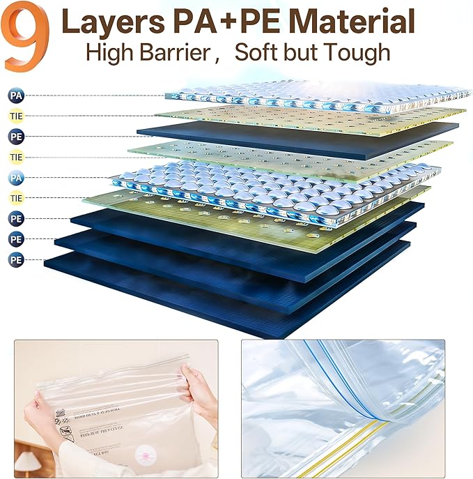 Vacuum Storage Bag with Rechargeable Cordless Pump, 15 Pack Vacuum Seal Space Saver Bags for Clothing Clothes Travel Home