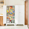 Letaya 71" H Metal Storage Cabinet with 2 Doors and 4 Shelves,Tall Kitchen Pantry Cabinets,Utility Pantry Organizers for Cupboard/Dining/Bathroom/Home Office/Garage (White, 71" H x 16" D x 32" W)