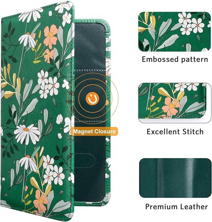 CoBak Car Registration and Insurance Holder | Vehicle Glove Box Organizer, Auto Truck Compartment Document Case with Magnetic Closure for Insurance & Driver License