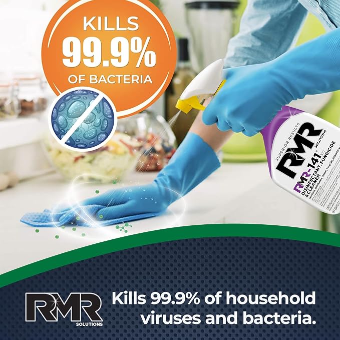 RMR-86 Pro Instant Mold Stain Remover and RMR-141 RTU Disinfectant Cleaner DIY Mold Remover Bundle