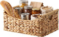 StorageWorks Large Wicker Baskets for Organizing, Water Hyacinth Storage Baskets with Handles, Woven Baskets for Pantry Storage, 15" x 11" x 6¾", 1-Pack