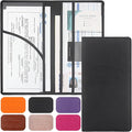 LumiMokki Premium Car Registration & Insurance Card Holder, Black | Vehicle Glove Box Organizer, Magnetic Closure Car Document Holder, For Insurance, Cards, License, Women & Men