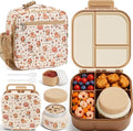 Fimibuke Kids Bento Lunch Box w/ 8.5oz Thermo Food Jar, Insulated Lunch Bag | Leak Proof 3-4 Compartments 60oz Toddler Lunch Food Container with Utensils, Sauce Cup for School Boys Girls, Dishwasher Safe