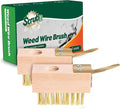 SCRUBIT Moss & Weed Remover Wired Grout Cleaner Brush, Great for Cleaning Decks, Pavers, Patios & Walkways Weed Scraper & Wire Brush Set, Combo w/2 Brush Heads & Scraping Hook - Grout Remover Tool