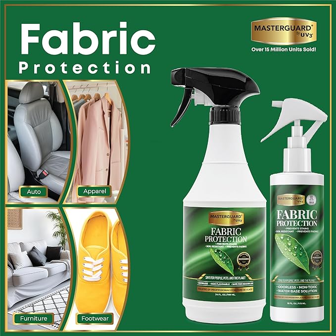 MASTERGUARD Fabric Protection Spray – Ultimate Weather & Guest Protection for Furniture & Shoes Against Spills, Stains & Pet Accidents – Premium Quality, Made in USA