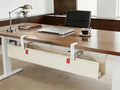 [Upgraded] Under Desk Cable Management, 28" Cord Organizer, with Silicone Pads (No Scratch!), 16 Cable Ties, Washable PE Honeycomb Base,Fits Any Desk 0-2.1", No Stinky Cardboard!Beige28"L x 6"W
