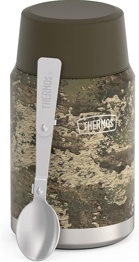 THERMOS, Stainless Steel Food Jar with Spoon, 24 Ounces, True Timber