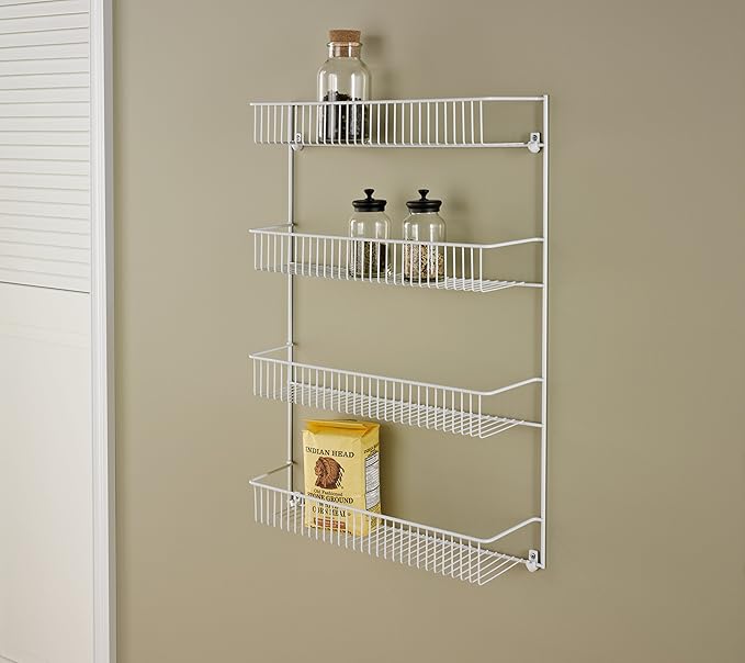 ClosetMaid 8033 4-Tier Wall Rack, 18.75" W x 25.75" H x 5" D, White