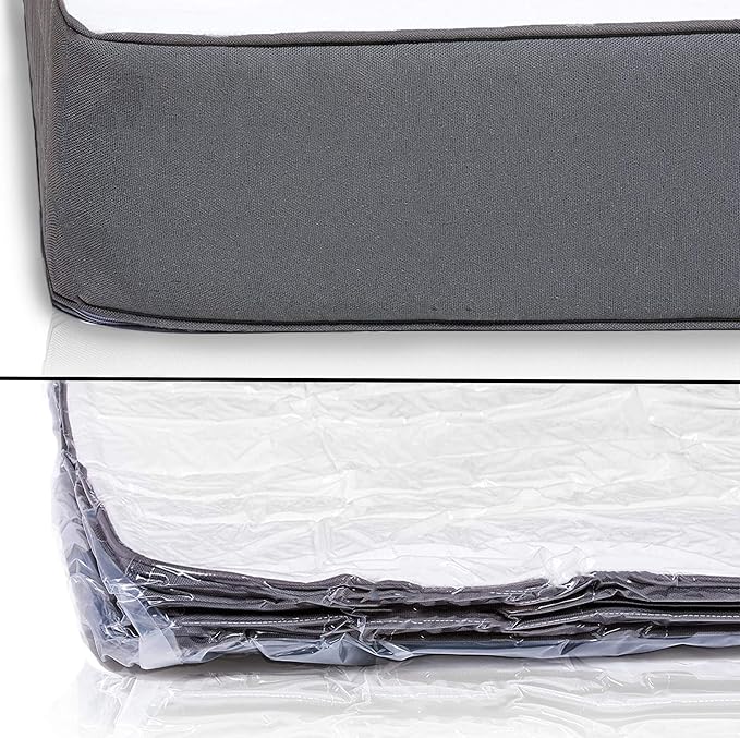 Mattress Vacuum Bag for Moving, Vacuum Seal Mattress Bag for Memory Foam or Inner Spring Mattresses, Compression and Storage for Returns, Leakproof Valve and Double Zip Seal (Cal-King)