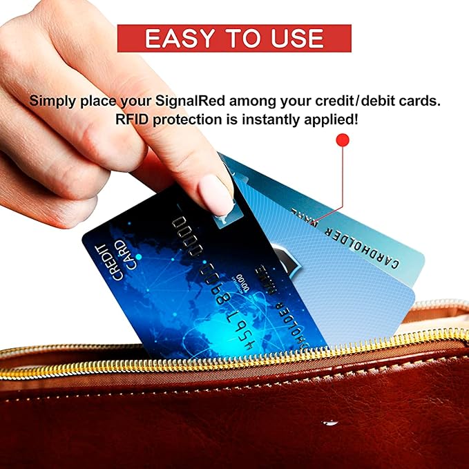 SaiTech IT 2 Pack RFID Blocking Card for Credit Debit ID Card, Sky Blue | Slim Anti-Theft Contactless NFC RFID Blocker Protector, Easily Fit into Wallet and Purse, for Men & Women