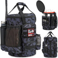 Baseball Bucket Bag, Softball Coaches Bags Fit 6 Gallon Buket | Baseball Coaching Accessories Organizer with Anti-Slip Bottom & Multiple Pockets for Bat, Gloves, Scoreboards