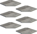 Fun Memories Corner Shelf Wall Mount, Floating Corner Shelves, Set of 6 Corner Wall Shelf Organizer, Rustic Wood Wall Storage Display Shelves for Living Room Bedroom Bathroom Kitchen, Rustic Grey